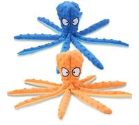 Générique Octopus Dog Toy, Stuffing Free Octopus Dog Toy, Squeaky & Crinkle Plush for Aggressive Chewers Dogs, for Interactive Play, Teething & Anxiety Relief (2PCSE)