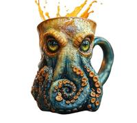 Générique Octopus Mug | Novelty Coffee Cup | Octopus Shaped Drinkware Mug | Resin Decorative Beverage Cup for Coffee Latte Beer Milk Gothic Style Party Home Bar Gift Idea