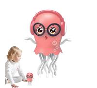 Générique Octopus Toy, Interactive Musical Creature, Electric Crawling Prank Pet, Light-Up Funny Game Stuff, Educational Entertainment Tool for Kids Baby Activities Use, Yellow, Pink, Green