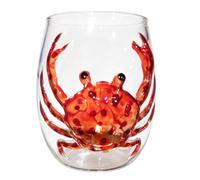 Générique Octopus Wine Glasses - Handmade Blue Themed Glassware