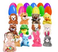 Générique Oeufs De Pâques Pré-remplis - Oeufs De Pour , Jouets À Presser Colorés À Montée Lente, Coques En Plastique Sûres | Cadeau D'animal En Peluche Surprise Pour Les Paniers De Pâques, Cadeaux