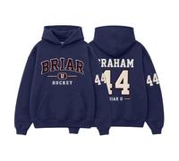 Générique Off in Campus Merch Sweat à Capuche Briar University Grahams 44 Di Laurentis 66 Logan 22 Tucker 46 Casual Manches Longues Hockey Sweatshirt Hoodie Pullover Streetwear (01-4-Sky Blue, M)