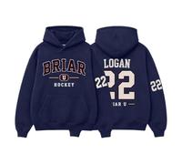 Générique Off in Campus Merch Sweat à Capuche Briar University Grahams 44 Di Laurentis 66 Logan 22 Tucker 46 Casual Manches Longues Hockey Sweatshirt Hoodie Pullover Streetwear (01-4-Blue, M)