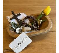 Générique Oh Remember Kit-Symbols Of The Easter Resurrection, Handmade Faith Keepsake Set with Wooden Prayer Bowl, Christian Easter Decor Tray Set For Home Office Tabletop Religious Gifts