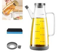 Générique Oil Dispenser Bottle with Drip Free Spout, 2025 Upgrade Glass Olive Oil Dispenser Bottle for Kitchen, Oil and Vinegar Dispenser Set, for Cooking Kitchen Gadgets (550ML)