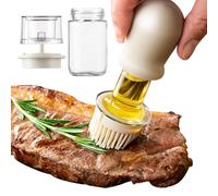 Générique Oil Dispenser - Vinegar and Oil Dispensing Bottle with Brush Head for Cooking, Baking, BBQ with 2-in-1 Function, Glass and Silicone Design for Kitchen, Home, Tabletop Use