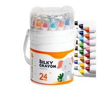 Générique Oil Pastel Set | 24 Color Blendable Long-Lasting Drawing | Color Crayons Oil Painting Supplies,for Children Home School Classroom Office Travel Birthday Party Favors