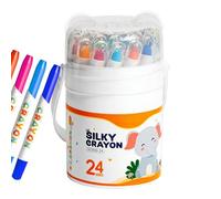 Générique Oil Pastel Set - 24 Color Funny Water Soluble Blendable Pastels, Retractable Pastel Markers for Kids, Art Supplies for Children Home School Classroom Office Travel Birthday Party Favors