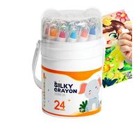 Générique Oil Pastel Set - 24 Colors, Retractable Markers, Water-Soluble Colors | Kids Art Supplies For Children, Home, School, Classroom, Dorm, Office, Travel, Birthday, Party Favors