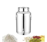 Générique Oil Storage Container For Kitchen - Stainless Steel 5L/9L/14L | Airtight Milk Bucket With Lid | Food Storage Container For Beer Flour Coffee Sugar Cereal Bean Tea Snacks Baking
