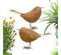 Générique Oiseaux Décoratifs 2 Pièces en Fer, Animaux Réalistes et | Décorations Mignonnes pour la Maison pour intérieur : chambre, entrée, bureau ; extérieur : jardin, cour, aménagement