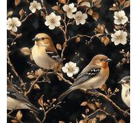 Générique Oiseaux Fleurs Papier Peint Épaissir Mat Auto Adhésif 44x200 cm Plantes Printemps Meubles Autocollants Amovible Comptoir Contact Papier Stickers Muraux pour Bains Salon Chambre