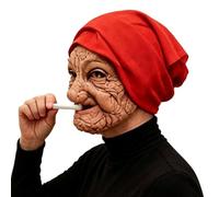 Générique Old Lady Face Cover - Scary Lady Latex Realistic Cosplay Props