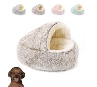 Générique Olvys Cozy Cocoon Dog Bed, Cozy Cocoon Pet Bed, Machine Washable, Non-Slip Waterproof Base, for Small Medium Large (Coffee,20IN)