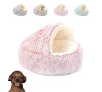 Générique Olvys Cozy Cocoon Dog Bed, Cozy Cocoon Pet Bed, Machine Washable, Non-Slip Waterproof Base, for Small Medium Large (Pink,15.7IN)