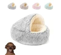 Générique Olvys Cozy Cocoon Dog Bed, Cozy Cocoon Pet Bed, Machine Washable, Non-Slip Waterproof Base, for Small Medium Large (Gray,23.6IN)