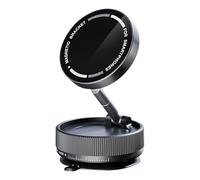 Générique One-Step Lock Magnetic Car Phone Holder | Metal, 2.6in X 1.3in, Vacuum Magnetic Mount | Rotating Locking Phone Holder for Rearview Mirror, Glass, Dashboard | Universal