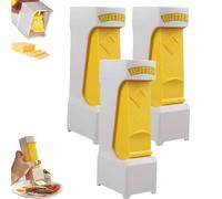 Générique One-Touch Butter Cutter, One Button Butter Slicer and Storage Case, Efficient Stainless Steel Butter Blade Dispenser for Bread, Cakes, Cookies (3pcs)