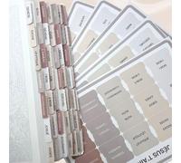 Générique Onglets bibliques en français - 75 intercalaires adhésifs pour Livres de la Bible - Stickers Index Bible - Accessoire chrétien - Lecture & étude biblique simplifiée (Beige)