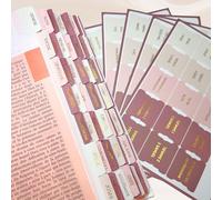 Générique Onglets bibliques en français - 75 intercalaires adhésifs pour Livres de la Bible - Stickers Index Bible - Accessoire chrétien - Lecture & étude biblique simplifiée - ROSE DORÉ