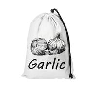 Générique Onion Storage Bag, Canvas Food Sack, Reusable Drawstring, Washable Vegetable Bin, Large Capacity, Breathable Design, for Pantry Grocery Fruits Potatoes, 9.84x14.17 inches
