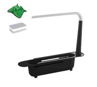 Générique Onwddarefy Sink Storage Rack, 2025 Updated Telescopic Sink Storage Racks Adjustable, Household Extendable Sink Organizer Racks for Brushes and Cleaners (Black)