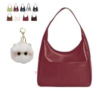Générique Ooomay Bag, Ooomay Maya Bag, , Large Capacity Soft Vegan Leather Tote Bags For Women (Red)