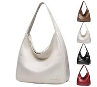 Générique Ooomay Bag, Ooomay Maya Shoulder Bag, Large Capacity Vegan Leather Casual Trendy Soft Bags Room (White)