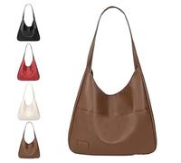 Générique Ooomay Bag, the maya bag, Ooomay Maya Tote Bag, Vegan Leather Trendy Soft Maya Tote Bag, Large Capacity, Waterproof (Brown)