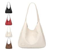 Générique Ooomay Bag, the maya bag, Ooomay Maya Tote Bag, Vegan Leather Trendy Soft Maya Tote Bag, Large Capacity, Waterproof (White)