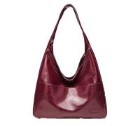 Générique Ooomay Maya Shoulder Bag, Ooomay Bags, Vegan Leather Tote Bag, Casual Trendy Soft Bags, for Everything Not Look Bulky (Bright Red)