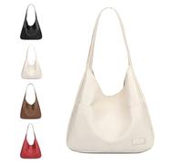 Générique Ooomay Shoulder Bag, Vegan Leather Trendy Soft Tote Bag, The Perfect Everyday Bags, Waterproof Soft Tote Bags for Women (1 Pcs*White)