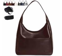 Générique Ooomay Tote Bag, Large Capacity Vegan Leather Tote Handbags, Vintage Casual Trendy Simple The Perfect Everyday Bags (Coffee)