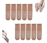 Générique Operationaln Invisible Slip-Resistant Crystal Silk Socks, Invisible Soft and Delicate Touch , Ankle socks for Women (10 Pairs-D)