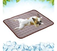 Générique Opticnock Dog Cooling Mat for Dogs, 4X More Effective, Ice Silk Cooling Mat for Small Medium Large Dogs, Washable Pet Ice Cool Pad Blanket for Indoor Outdoor (Brown, S-50 * 40CM)
