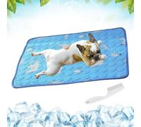 Générique Opticnock Dog Cooling Mat for Dogs, 4X More Effective, Ice Silk Cooling Mat for Small Medium Large Dogs, Washable Pet Ice Cool Pad Blanket for Indoor Outdoor (Blue-B, S-50 * 40CM)