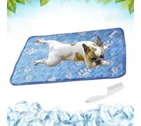 Générique Opticnock Dog Cooling Mat for Dogs, 4X More Effective, Ice Silk Cooling Mat for Small Medium Large Dogs, Washable Pet Ice Cool Pad Blanket for Indoor Outdoor (Blue-A, S-50 * 40CM)