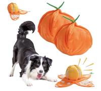 Générique Orange Plush Dog Toy - 5-in-1 Oranges Dog Enrichment Toys,Snuffle Ball for Dogs, Interactive Feeding Game, Satisfies Natural Hunting Instincts for Aggressive Chewers (Orange 2PCS)