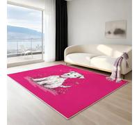 Générique Orange Rouge Tapis Salon Cartoon À Poils Courts 60 x 120 cm - Tapis Chambre Doux Moelleux Minimaliste Épée Renard, Antidérapant Intérieur Moquette, Ne Perd Pas Ses Poils