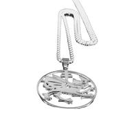 Générique Ordre du Dragon, pendentif collier couleur argentée, symbole de Dracula Chaîne collier collier N3818S03