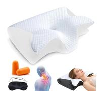 Générique Oreiller Apnée du Sommeil, Oreiller Anti Ronflement et Apnée Positionnelle, Coussin Ergonomique Cervical Mémoire de Forme pour Dormeurs de Côté, de Dos et sur Le Ventre (Blanc)