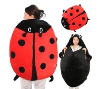 Générique Oreiller Coccinelle Portatif Mignon Chaud en Peluche Dormant Amovible Géant Surdimensionné pour Enfants et Adultes Soulager Le Stress