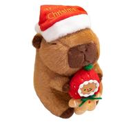Générique Oreiller de Noël Capybara - en géante de 50 cm, Bottes de Maintien en à câliner, ami câlin | Cadeau d'anniversaire pour pour Chambre à Coucher, canapé, Salon, Bureau, vo