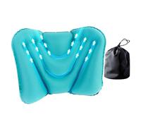 Générique Oreiller de Soutien Lombaire Gonflable - 45x31cm Flocage PVC/Polyester | de Voyage Pliable Ergonomique pour Bureau de Voiture d'avion, Coussin d'air léger portatif de