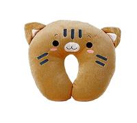 Générique Oreiller de Voyage Enfant Adulte, Coussin Cou Formé en U Coussins Voyage Ultra-Doux Animal Mignon, Oreillers Pratiques et Portables Forme pour Voyage, Avion,Train, Bureau (A)