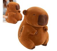 Générique Oreiller Doudou Chauffant Mains - Peluche Capybara À Câliner - Doudou Chauffant Doux avec Bouillotte pour Filles Femmes Temps Froid Hiver Maison