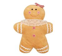 Générique Oreiller Doudou en Forme de Bonhomme en d Épices, Coussin Câlin de Noël Gingerbread, Jouet en Peluche Douce Ornements pour Fille Enfant, Cadeau d Anniversaire et Fêtes pour