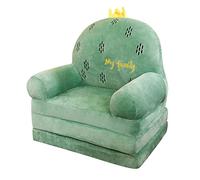 Générique Oreiller en Peluche Pliable pour Enfant, canapé, Dossier, Fauteuil, 2 en 1, pour Enfant, Mignon Dessin animé, Paresseux, canapé-lit, pour Cadeau Drole (Green, One Size)