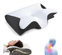 Générique Oreiller Ergo apnée du Sommeil, Oreiller Anti Coussin Apnée du Sommeil, Ergonomique Mousse à Mémoire de Forme Oreillers Anti Ronflement et Apnée Positionnelle (Noir)