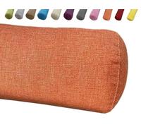 Générique Oreiller Ergonomique Cervical en Forme Coussin, Colonne Jambes - Oreiller Boudin de Yoga cervicales - pour Lit et Canapé avec Cover Lavable(Orange,16x40cm)